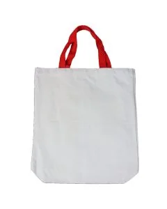 Custom Fashion Cotton 12" x 3.8" Canvas Handbag Shopping Tote School Book Bag Grocery Bags