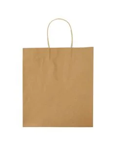 Custom Square Kraft Paper Bag 12W x 12H Wide Brown Takeout Bags Shopping Retail Tote