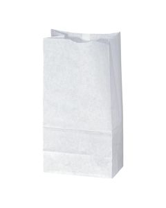 Custom White Lunch Bags 4.75W x 8.75H Recyclable Paper Retail Popcorn Bag