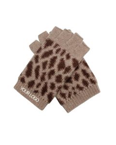 Custom Winter Cashmere Fingerless Gloves Warm Half Fingers Gloves For Daily Life