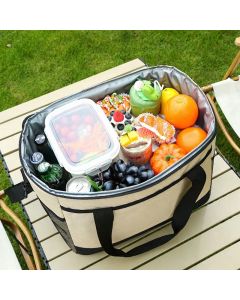 Large Cotton Canvas Insulated Cooler Bag Heavy-Duty 16oz Canvas