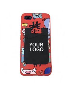 Custom Wholesale Silicone Card Holder Phone Wallet Pocket for Smart Mobile Phones Back Cover