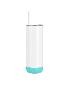 Wireless Bluetooth Speaker Tumbler: 20oz Sublimation Stainless Steel Music Sports Bottle