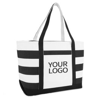 Custom ECO friendly Business 23"W x 14"H Tote Reusable Cotton Handbag Logo Print Grocery Shopping Tote Bag