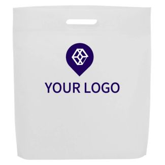 Custom Non-woven Die Cut 15W x 16H Gift Bag Retail Shopping Tote Grocery Bags