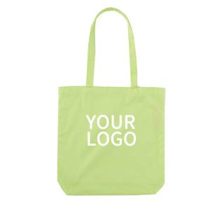 Custom 100% Cotton Shopping 16.75"W x 14.5" Bag Grocery Tote for DIY Advertising Promotion Gift Giveaway