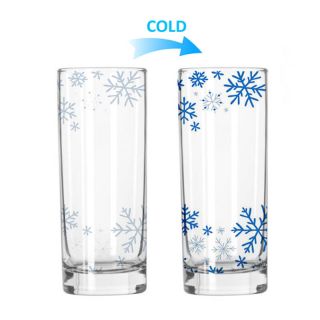 Custom 14.2oz Cold Color Changing Tall Glass Clear Tumbler Cups Glass Mug for Beer Juice Tea Coffee