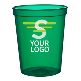 Custom 16 oz. Translucent Plastic Stadium Cups Reusable Drink Tumblers for Parties Events Marketing Weddings Picnic