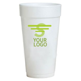 Custom 20 oz. Disposable Foam Coffee Cups Styrofoam Tremble for Hot Drink Beverage with Lid