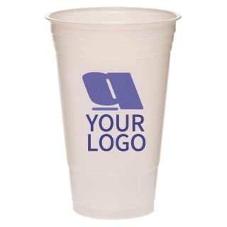 Custom 21oz. Plastic Cups Frost Coffee Cup Translucent Disposable Tall Tumblers for Cold Drinks