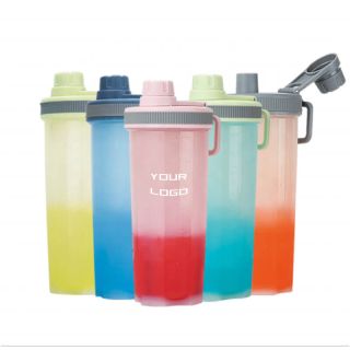 Custom 24oz Water Bottle Sport Plastic Temperature Color Changing Cup Protein Shaker Bottle with Handle