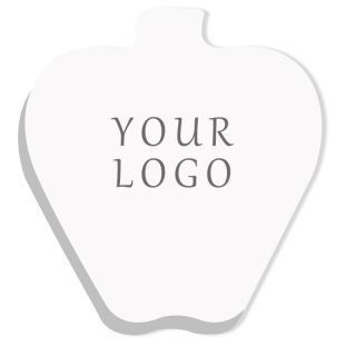 Custom 25 Sheets 3" x 3" Apple-shape Notepads Memo Stickers Adhesive Note Pads for Fruit Promotion