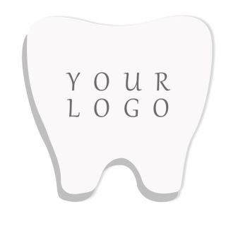 Custom 25 Sheets 3" x 3" Tooth-shape Notepads Thank-you Memo Stickers Adhesive Note Pads