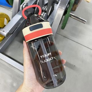 Custom 500ml Shockproof Water Bottle 17oz Protein Shaker Reusable Plastic Sports Bottle