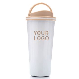 Custom 550ml Coffee Cup Insulated Mug Stainless Steel Thermos Tumbler with Handgrip