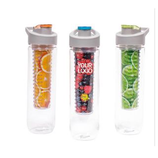 Custom 680ml BPA Free Infuser Drink Bottles Sports Plastic Tritan Fruit Filter Water Bottle