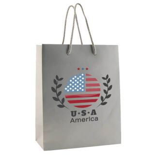 Custom Gloss Retail Shopping Bags 8 x 10 x 4 inch Laminated Euro Tote Paper Gift Bag