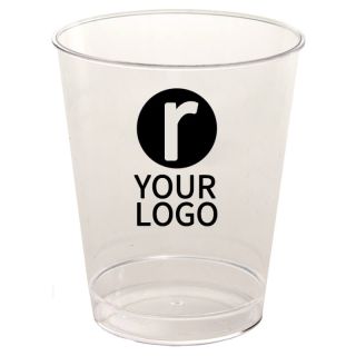 Custom 8oz. Plastic Water Cups Party Cup Clear Disposable Tumblers for Promotion Events