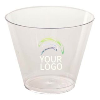 Custom 9oz. Plastic Transparent Cups Water Juice Cup Squat Tumblers for Tasting Event