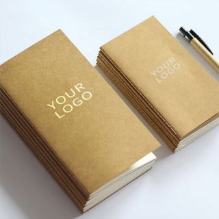 Custom A6 Mini Journal Blank Notebook with Kraft Paper Cover for DIY School Office Travel