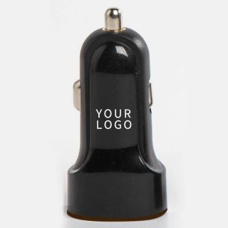 Custom Logo Car Charger with Dual USB Port Car Adapter Fast Charge