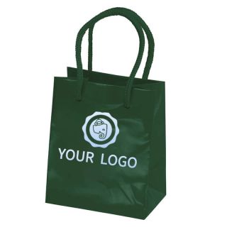 Custom Boutique Retail Bags 4.5W x 5.5H Glossy Paper Gift Packing Bag 