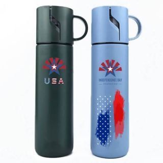 Custom BPA free 470ml Thermos 304 Stainless Steel Vacuum Insulated Flask Double Wall Thermal Cup Sports Bottle
