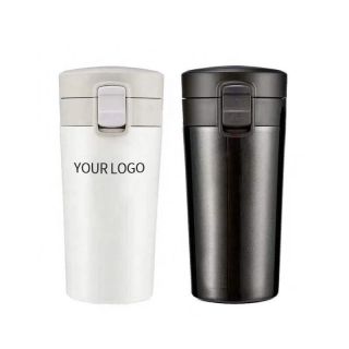 Custom BPA Free Thermal Flask Cup Luxury Insulated Thermos Water Bottle with Spring Button Lid