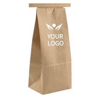 Custom Brown Kraft Paper Coffee Bakery Bags inch Retail Toast Bread Lunch Takeout Bag