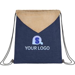 Custom Canvas Drawstring 13W x 15H Bags Lightweight Backpack for Travel School Outdoor