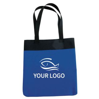 Custom Canvas Shopping 14W x 15.25H Tote Color-blocking Grocery Bags Retail Merchandise Bag