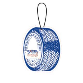 Custom Car Tire Shaped Paper Car Air Freshener Clean Scent Auto Tyre Pattern Fragrance Hanging Paper