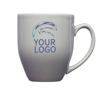 Custom Ceramic Coffee Mugs 16 Ounces Glossy Bistro Mugs Tea Cup