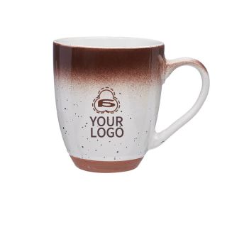 Custom Ceramic Mugs 15 Ounces Fade and Speckle Bistro Coffee Cup Dishwasher & Microwave Safe