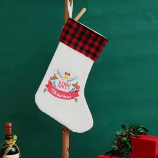 Custom Christmas Sock Bag Gift Container Stocking Decoration