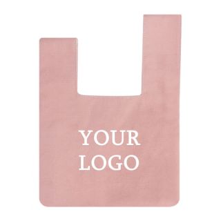 Custom Colorful Cotton 8.27"W x 6.69"H Small Shopping Wrist Bag Recycled Grocery tote Merchandise Gift Bags