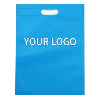 Custom Colorful Printing Shopping 15W x 16H Logo Die Cut Non- woven Shopping Gift Bags Brand Bag