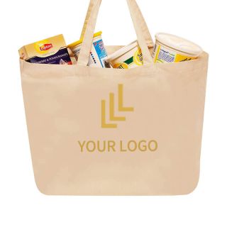 Custom Cotton Shopping Tote 14W x 16H Grocery Boutique Gift Bags Travel Bag