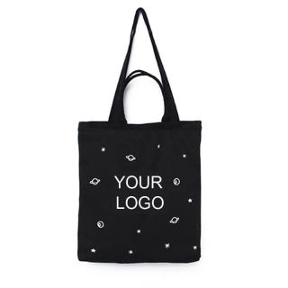 Custom Cotton 9.45"W x 11.02"H Tote with Zipper Fashion Recycled Shopping Bags Handbag for School Office