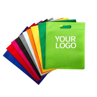 Custom Die Cut Non-woven 9.65"W x 11.61"H Retail Gift Bag Shopping Thank-you Bags for Merchandise Promotion