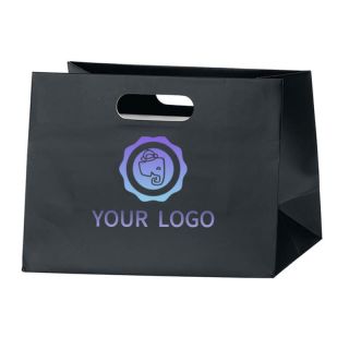 Custom Die Cut Paper Bag 12W x 8H Shopping Tote Boutique Retail Paper Bags