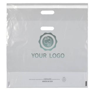 Custom Die Cut Plastic Bulk Bag 20.75W x 17H Shopping Gift Bags for Boutique Retail Stores