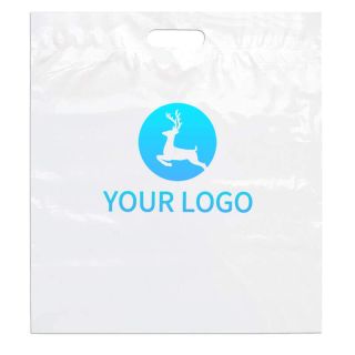 Custom Die Cut Plastic Packing Bag Boutique Shopping Gift Bags
