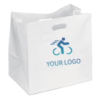 Custom Die Cut Take Out Bag Square Boutique Shopping Retail Gift Bags