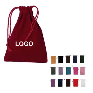 Custom Drawstring Bags 5" W x 7" H Small Velvet Jewelry Storage Bag Gift Pouch