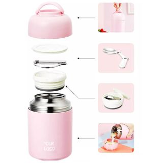 Custom Durable BPA Free Leak-Proof Food Container Stainless Steel Lunch Food Jar Mini Flask