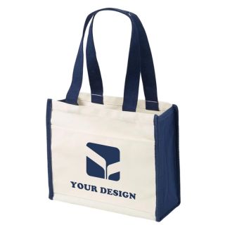 Custom Durable Cotton Canvas Stylish Tote Bag 14" W x 11.5" H