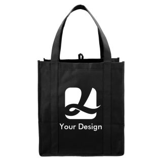 Custom Durable Polypropylene Shopping Bag 13" W x 14.5" H with 20" Handles