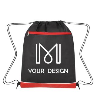 Custom Durable Water-Resistant Drawstring Bag 18" H x 14" W