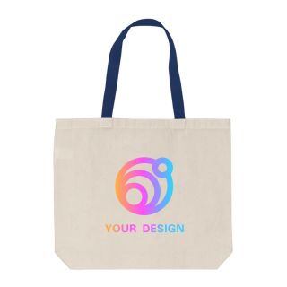 Custom Eco-Friendly Cotton Shoulder Tote Bag 16.5" W x 14.5" H